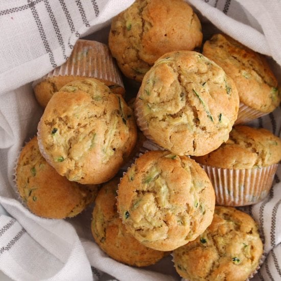 Sourdough Zucchini Muffins