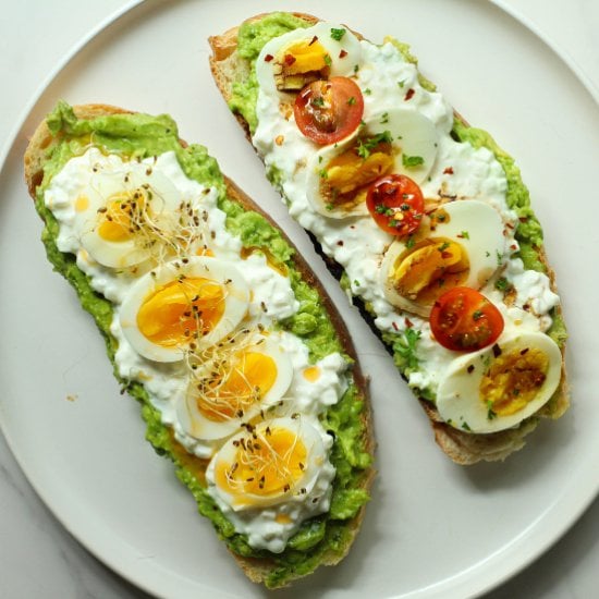 Avocado Cottage Cheese Toast