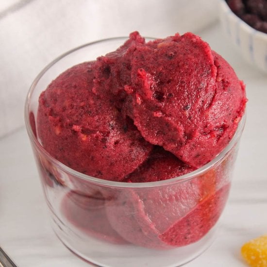Blueberry Peach Sorbet