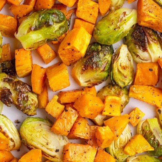 Brussels Sprouts and Sweet Potatoes