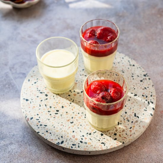 Lemon Posset and Vanilla Strawberry