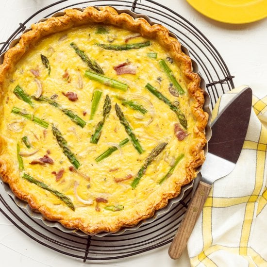 Ham and Asparagus Quiche