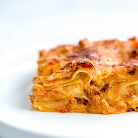 Lasagna Bolognese with Bechamel