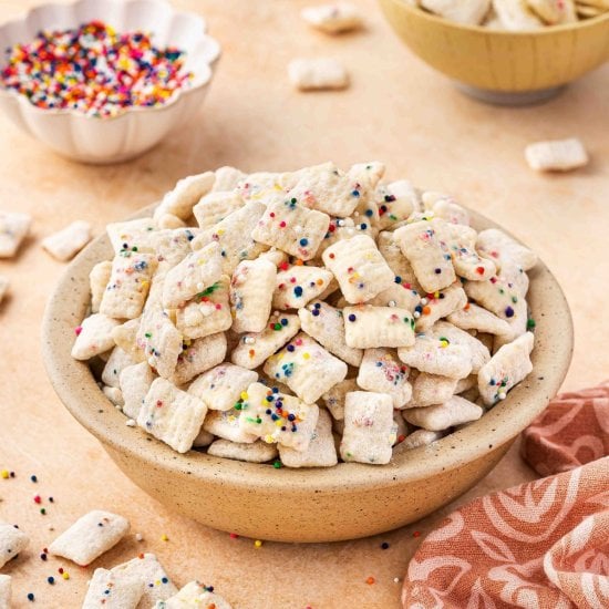 Cake Batter Puppy Chow