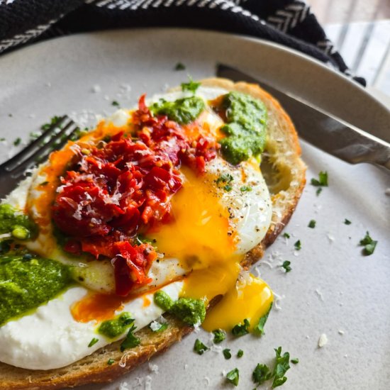 Whipped Cottage Cheese Toasties