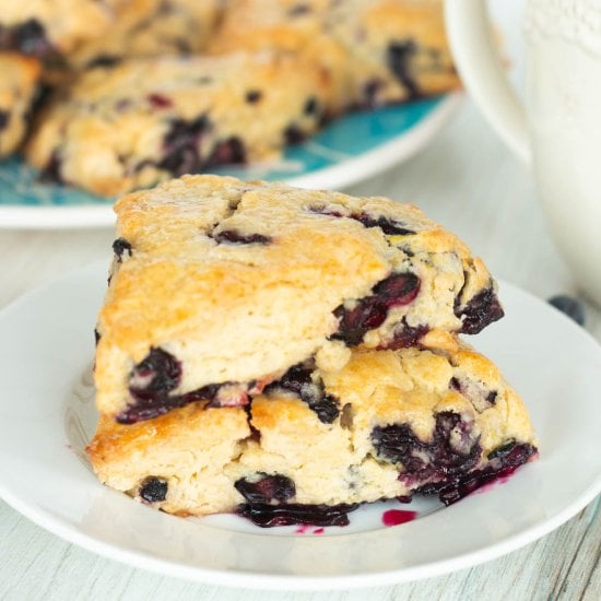 Lemon Blueberry Buttermilk Scones