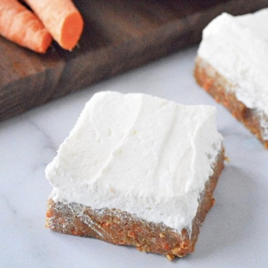 No Bake Low Carb Carrot Cake Bars