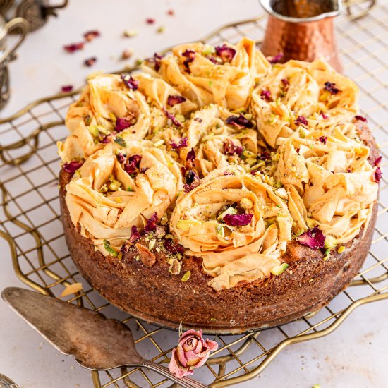 Eggless Baklava Cake
