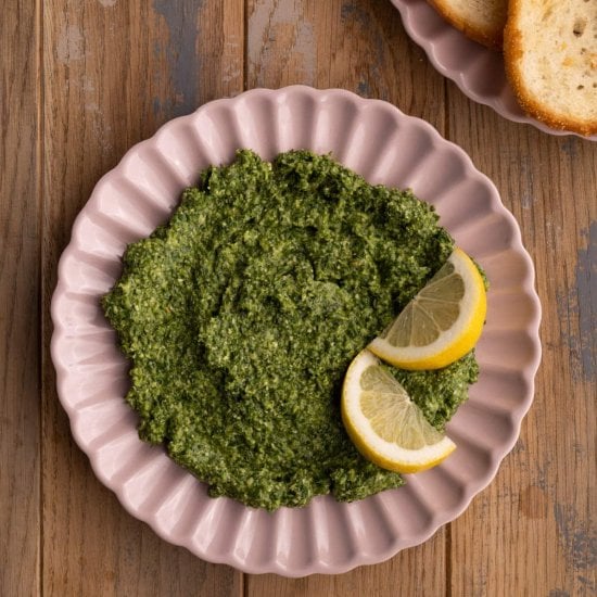 5-Minute Carrot Top Pesto