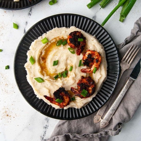 Blackened Shrimp & Old Bay Mash