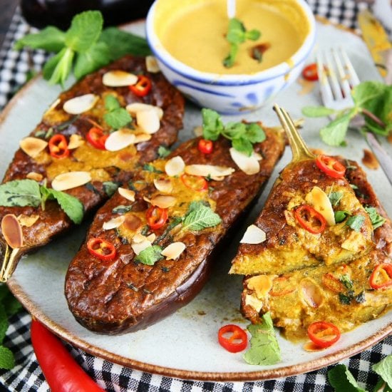 Korma Baked Eggplant