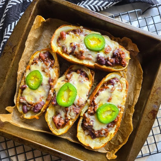 Chili Cheese Tater Skins