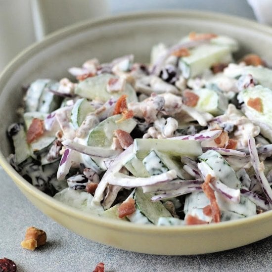 Creamy Cucumber Salad & Cranerries