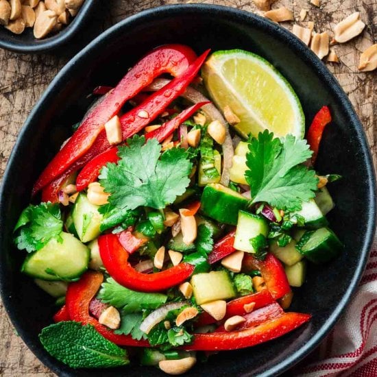 Bell Pepper Cucumber Salad