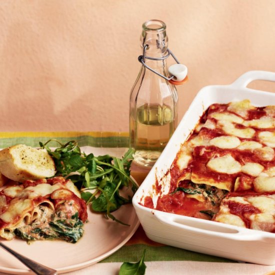 Air Fryer Spinach Cannelloni