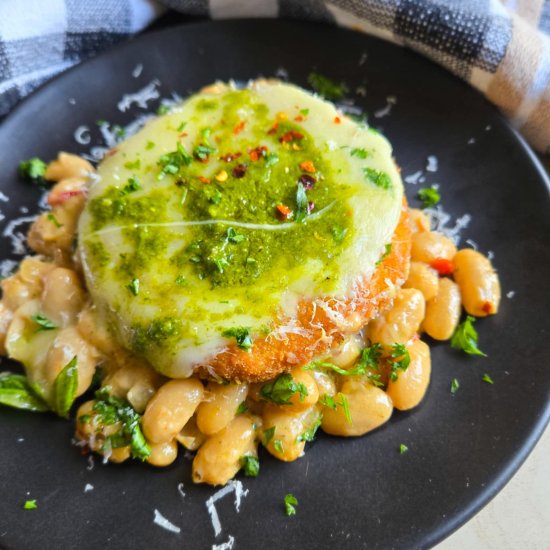 Creamy WB’s & Cheesy Pesto Chik’n