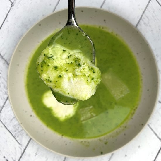 Green Pea Soup with Cheese Quenelle