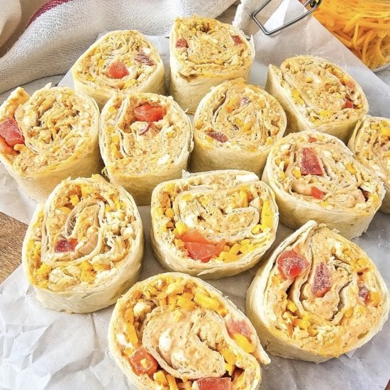 Keto Chicken Taco Mexican Pinwheels