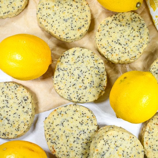 Lemon Poppyseed Shortbread