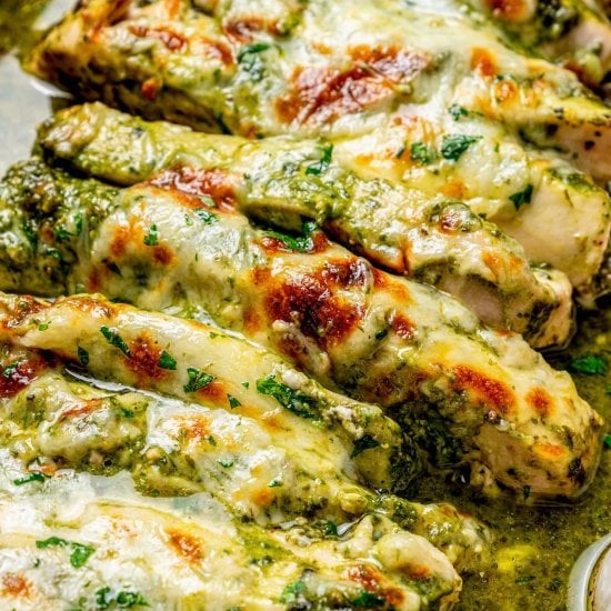 Easy Baked Pesto Chicken