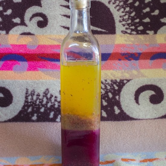 Sunset vinaigrette and salad