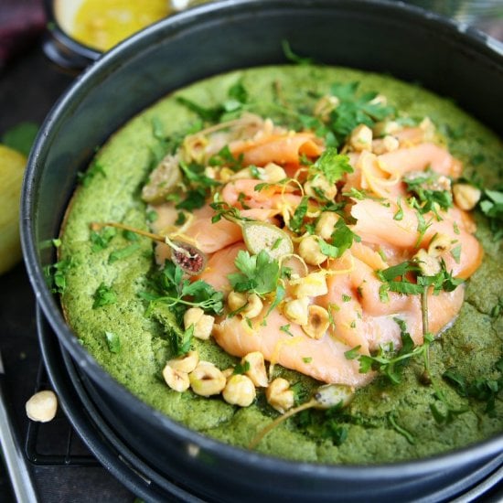 Spring Pancake with Smoked Salmon