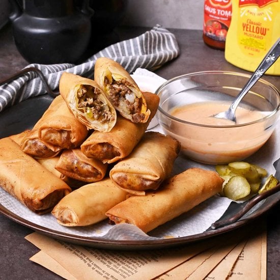 Cheeseburger Spring Rolls