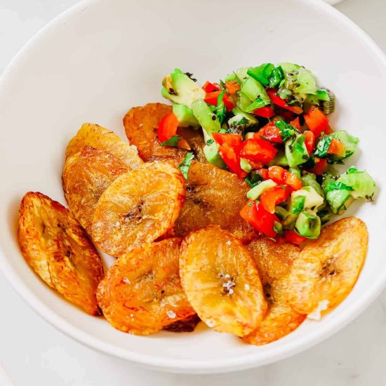 Easy Baked Plantain Chips