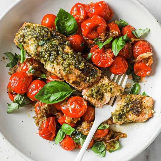 Baked Pesto Salmon