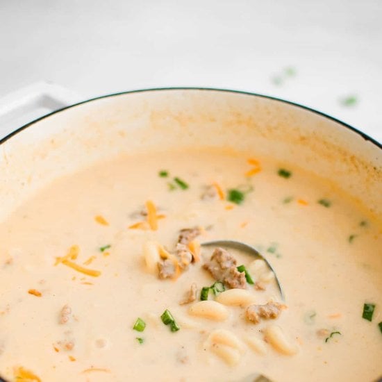 Cheesy Hamburger Soup