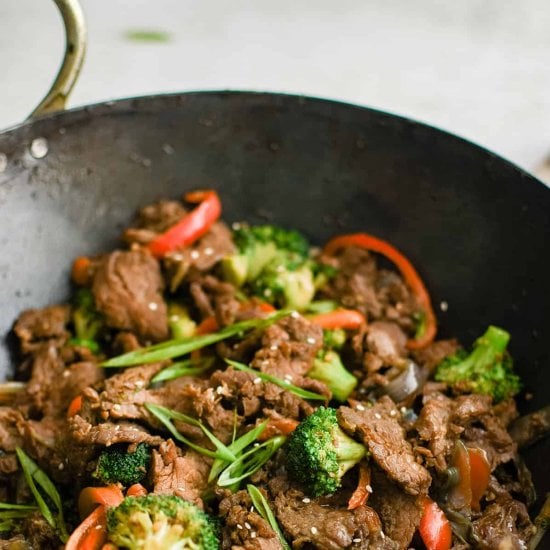 Sesame Garlic Beef Stir Fry