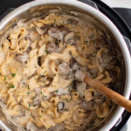 Instant Pot Beef Stroganoff