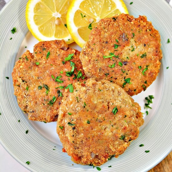 Salmon Patties With Parmesan Cheese