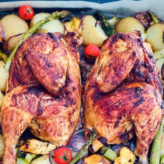 Roasted Chicken & Veggies Dinner
