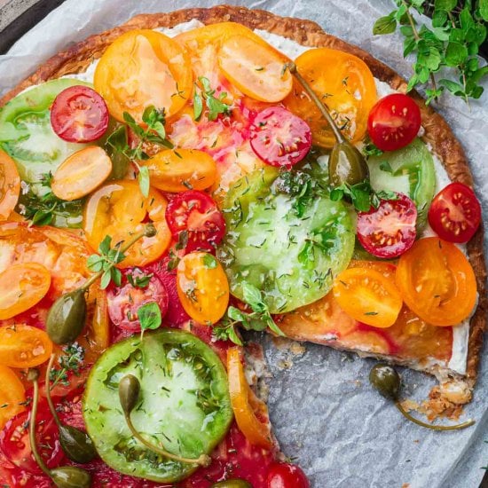 Puff Pastry Heirloom Tomato Tart