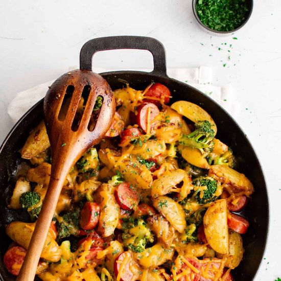 Sausage Potato Broccoli Skillet