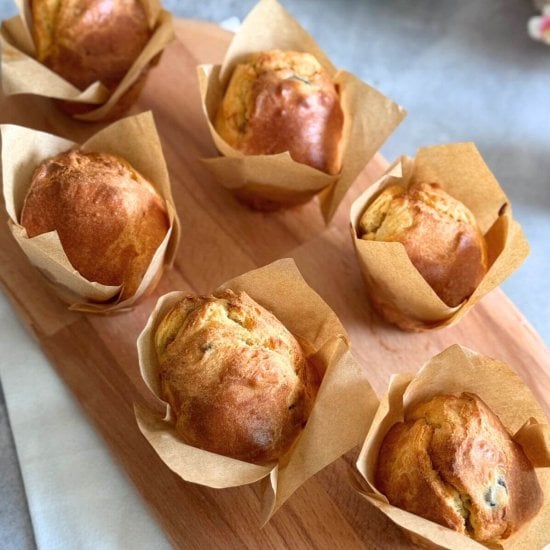 Air Fryer Cherry Muffins, No Butter