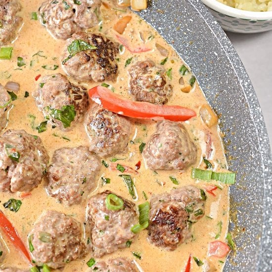 Keto Thai Meatballs