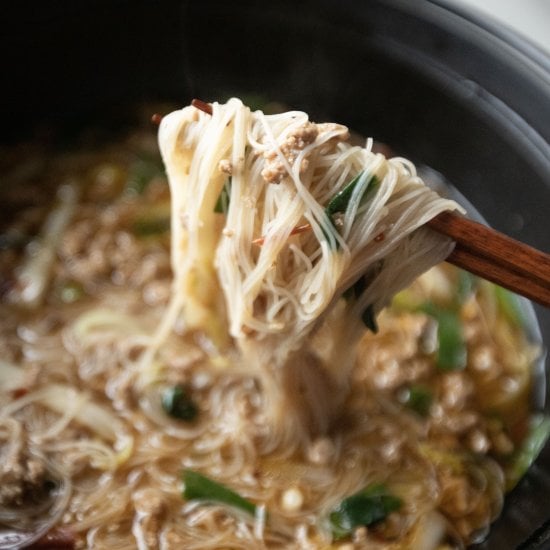 Pork and Chives Glass Noodles