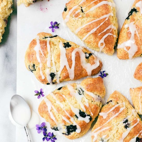 Sourdough Blueberry Scones