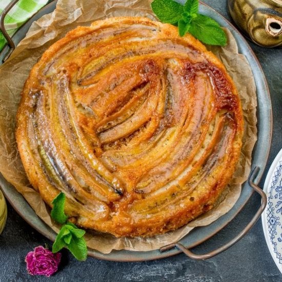 Caramel Banana Upside-Down Cake