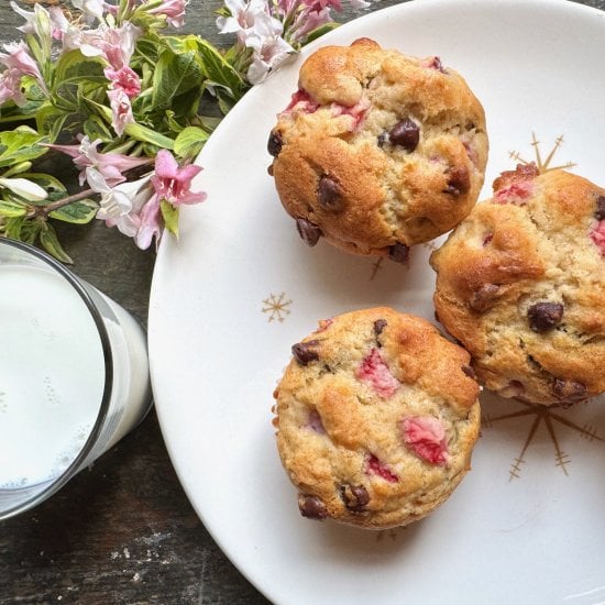 Strawberry Chocolate Chip Muffins