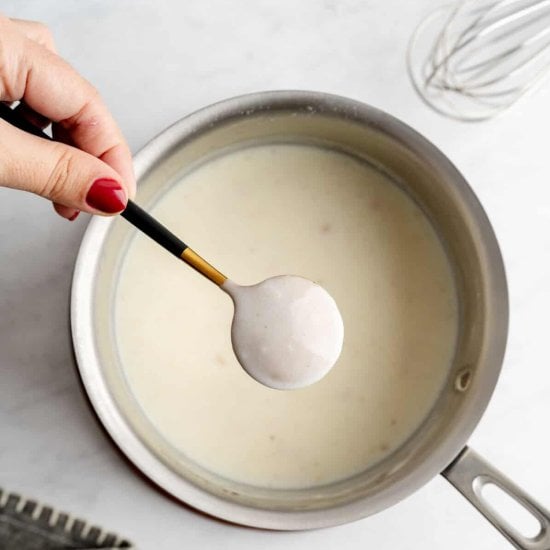 Shallot-Infused Bechamel Sauce