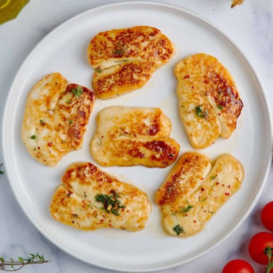 Hot Honey Halloumi Cheese