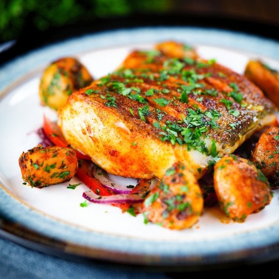 Pan Fried Curried Cod
