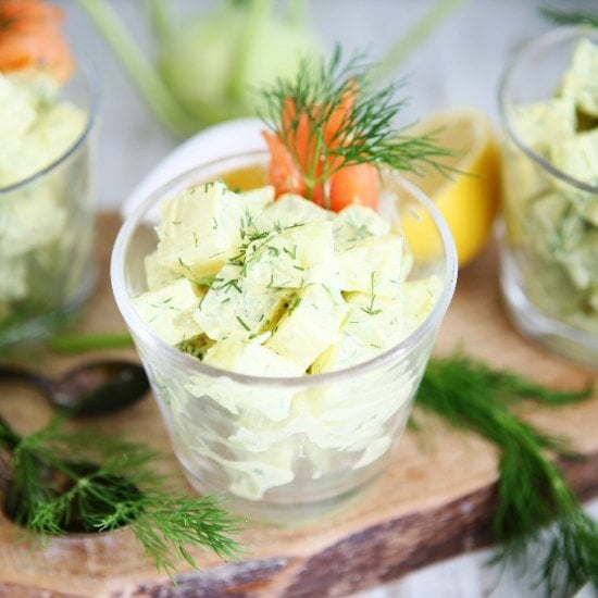 Kohlrabi Salad with Curry Dressing