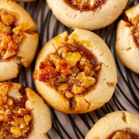 Baklava Thumbprint Cookies