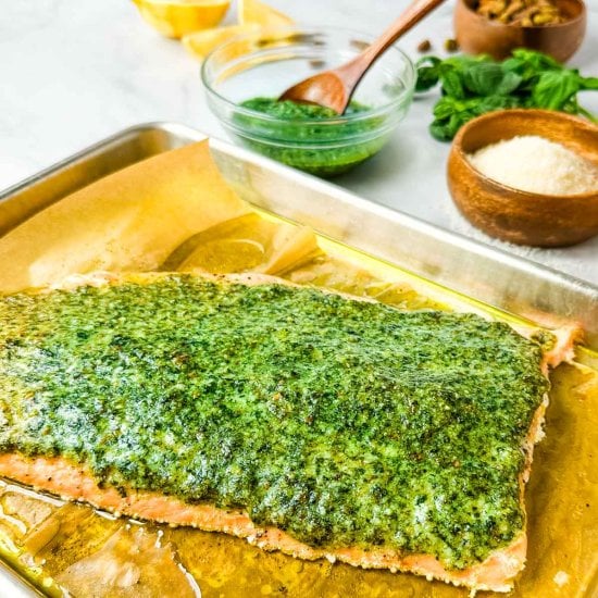 Roasted Pistachio Crusted Salmon