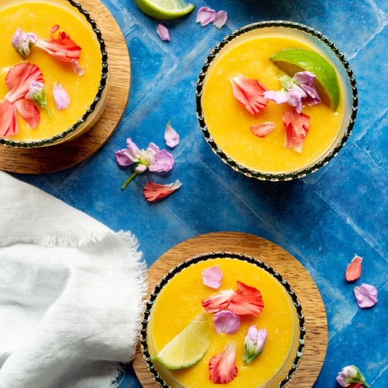 Frozen Mango and Coconut Margaritas