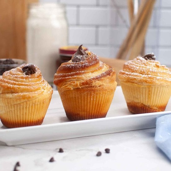 Chocolate Filled Cruffins